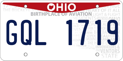 OH license plate GQL1719