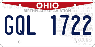 OH license plate GQL1722