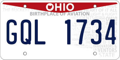 OH license plate GQL1734
