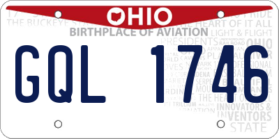 OH license plate GQL1746