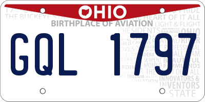 OH license plate GQL1797