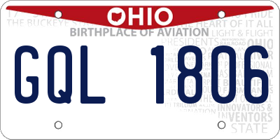 OH license plate GQL1806