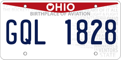 OH license plate GQL1828