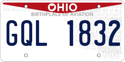 OH license plate GQL1832