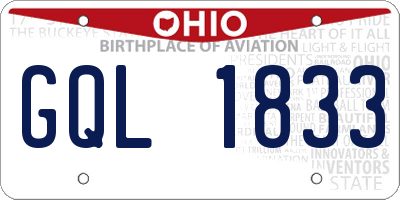 OH license plate GQL1833