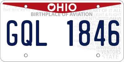 OH license plate GQL1846