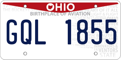 OH license plate GQL1855