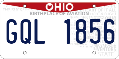 OH license plate GQL1856