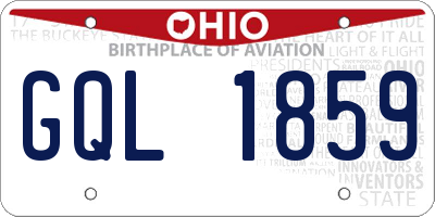 OH license plate GQL1859