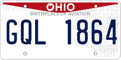 OH license plate GQL1864