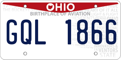 OH license plate GQL1866