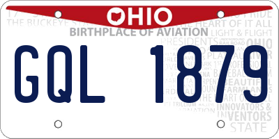 OH license plate GQL1879
