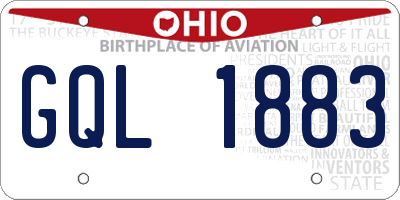 OH license plate GQL1883
