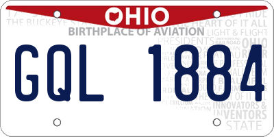 OH license plate GQL1884