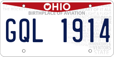 OH license plate GQL1914