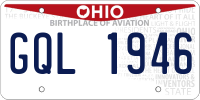 OH license plate GQL1946