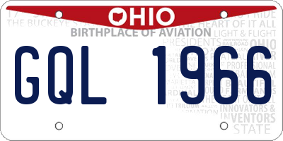OH license plate GQL1966