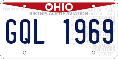 OH license plate GQL1969