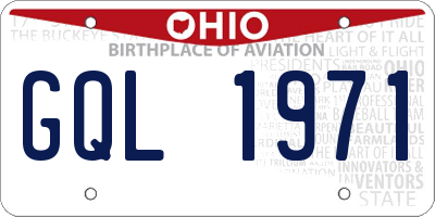 OH license plate GQL1971