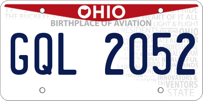 OH license plate GQL2052