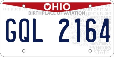 OH license plate GQL2164
