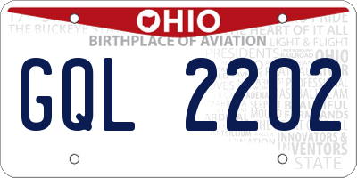 OH license plate GQL2202