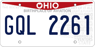 OH license plate GQL2261