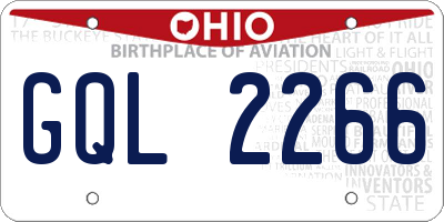 OH license plate GQL2266