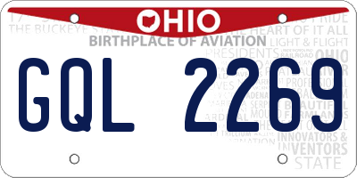OH license plate GQL2269