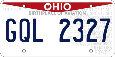 OH license plate GQL2327