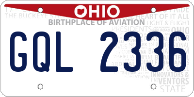 OH license plate GQL2336