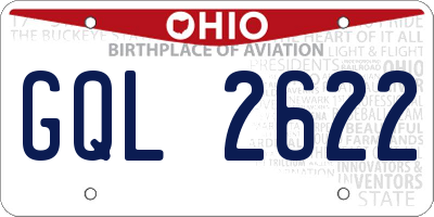 OH license plate GQL2622