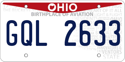 OH license plate GQL2633