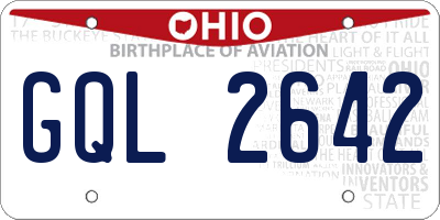 OH license plate GQL2642