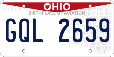 OH license plate GQL2659