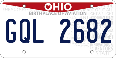 OH license plate GQL2682