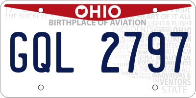 OH license plate GQL2797