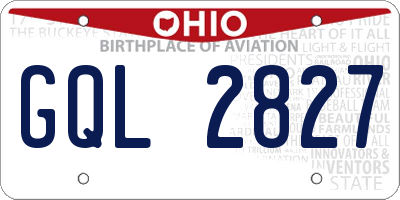OH license plate GQL2827