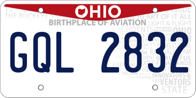 OH license plate GQL2832