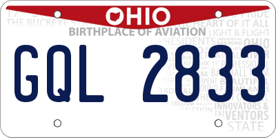 OH license plate GQL2833