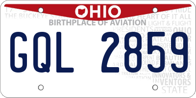 OH license plate GQL2859