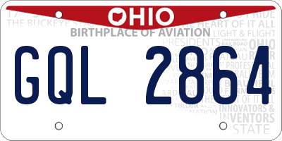 OH license plate GQL2864