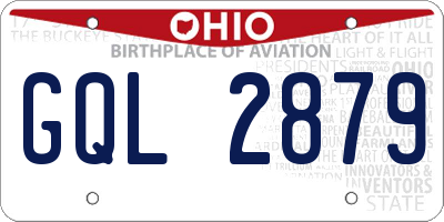 OH license plate GQL2879