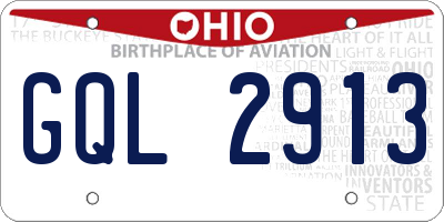 OH license plate GQL2913