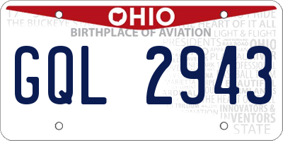 OH license plate GQL2943