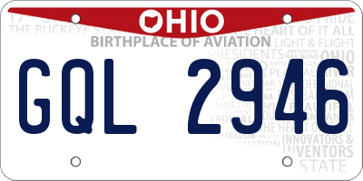 OH license plate GQL2946