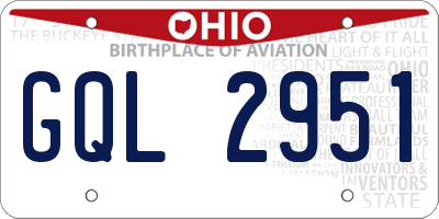 OH license plate GQL2951