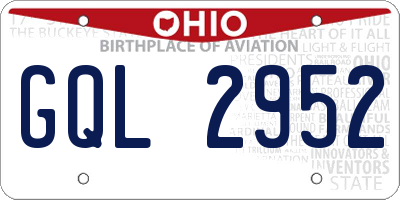 OH license plate GQL2952