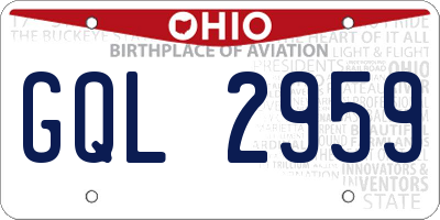 OH license plate GQL2959