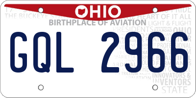 OH license plate GQL2966